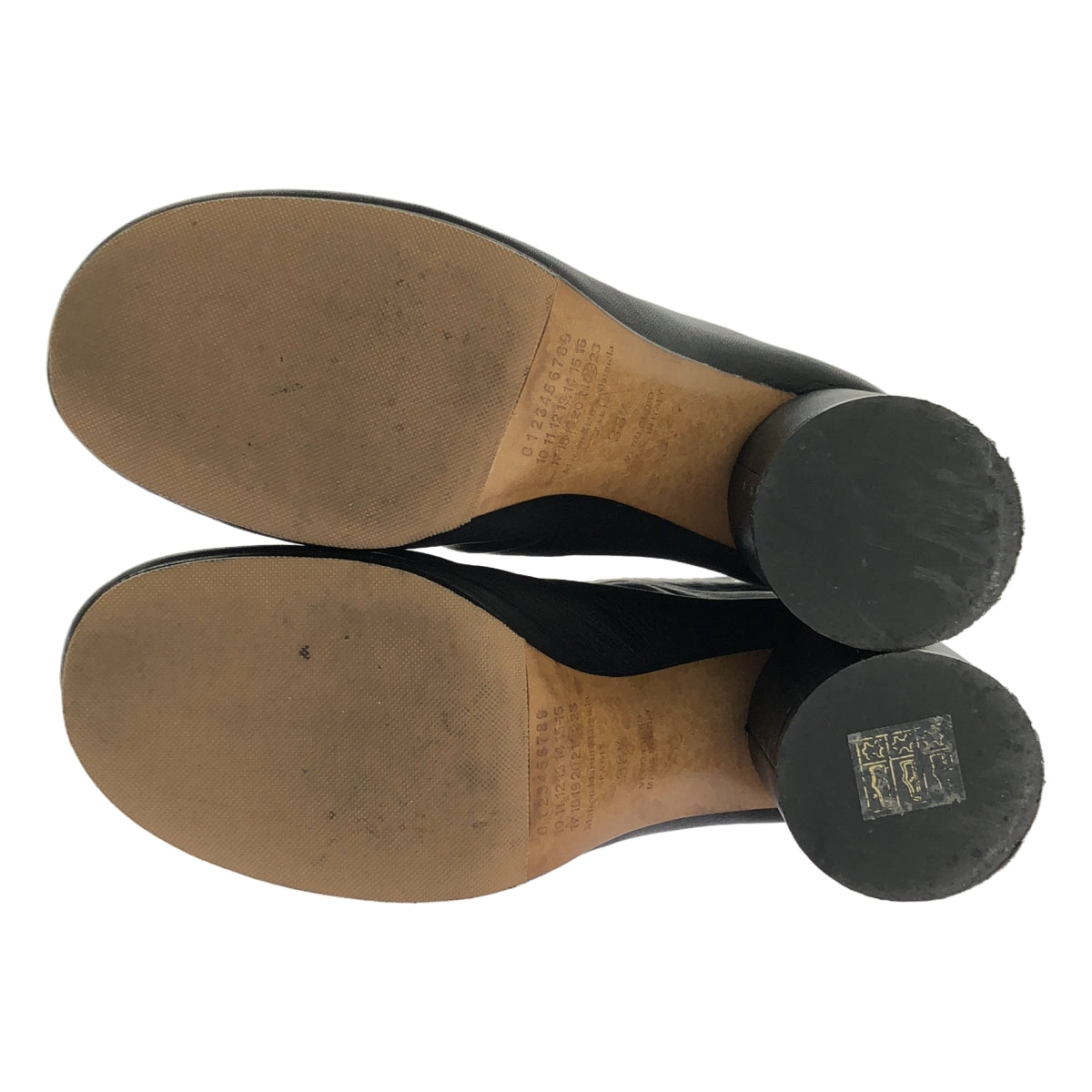 Maison Martin Margiela | 2012 春夏系列 | 拉鍊後跟短靴 | 皮革粗跟短靴 | 尺寸 38 1/2 |