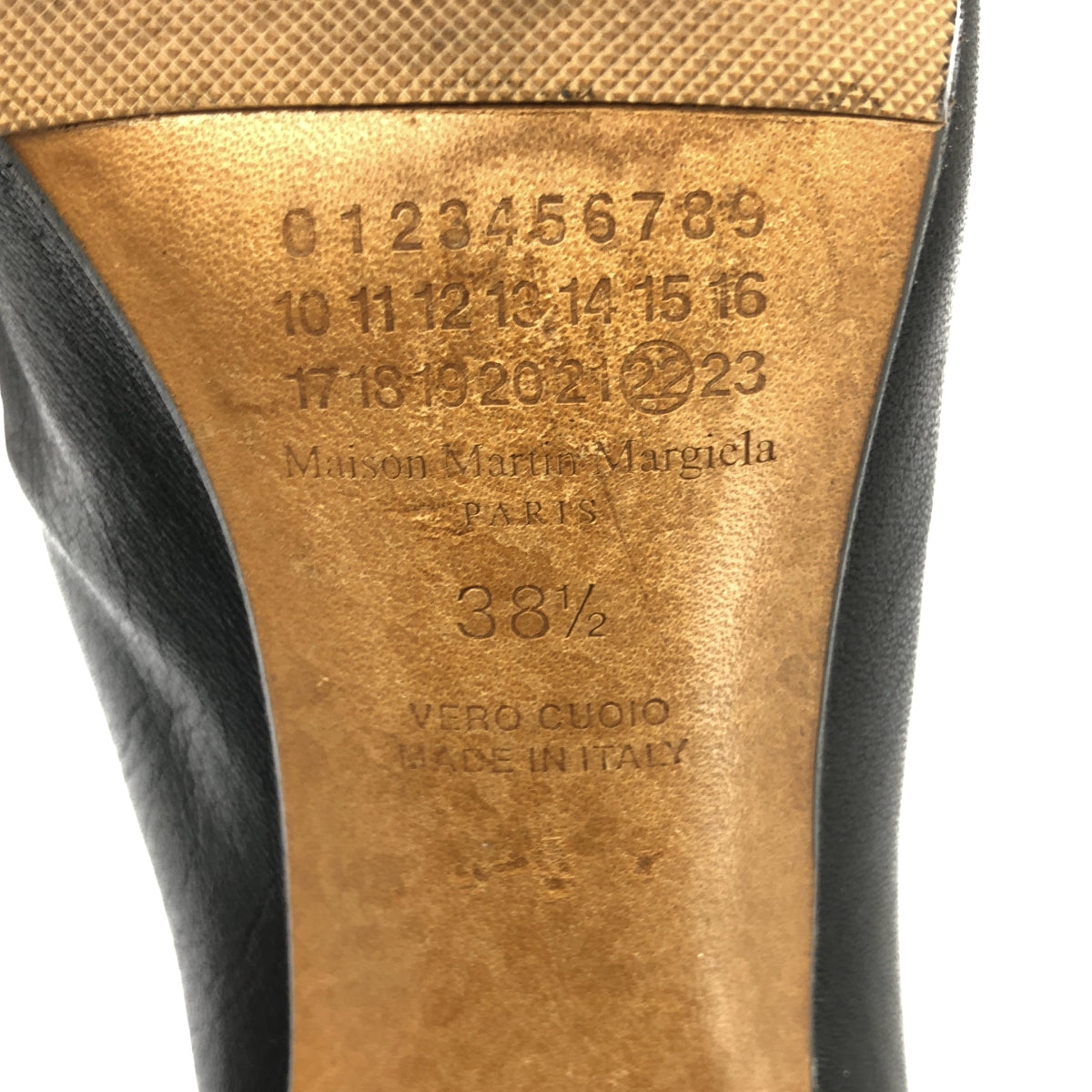 Maison Martin Margiela | 2012 春夏系列 | 拉鍊後跟短靴 | 皮革粗跟短靴 | 尺寸 38 1/2 |