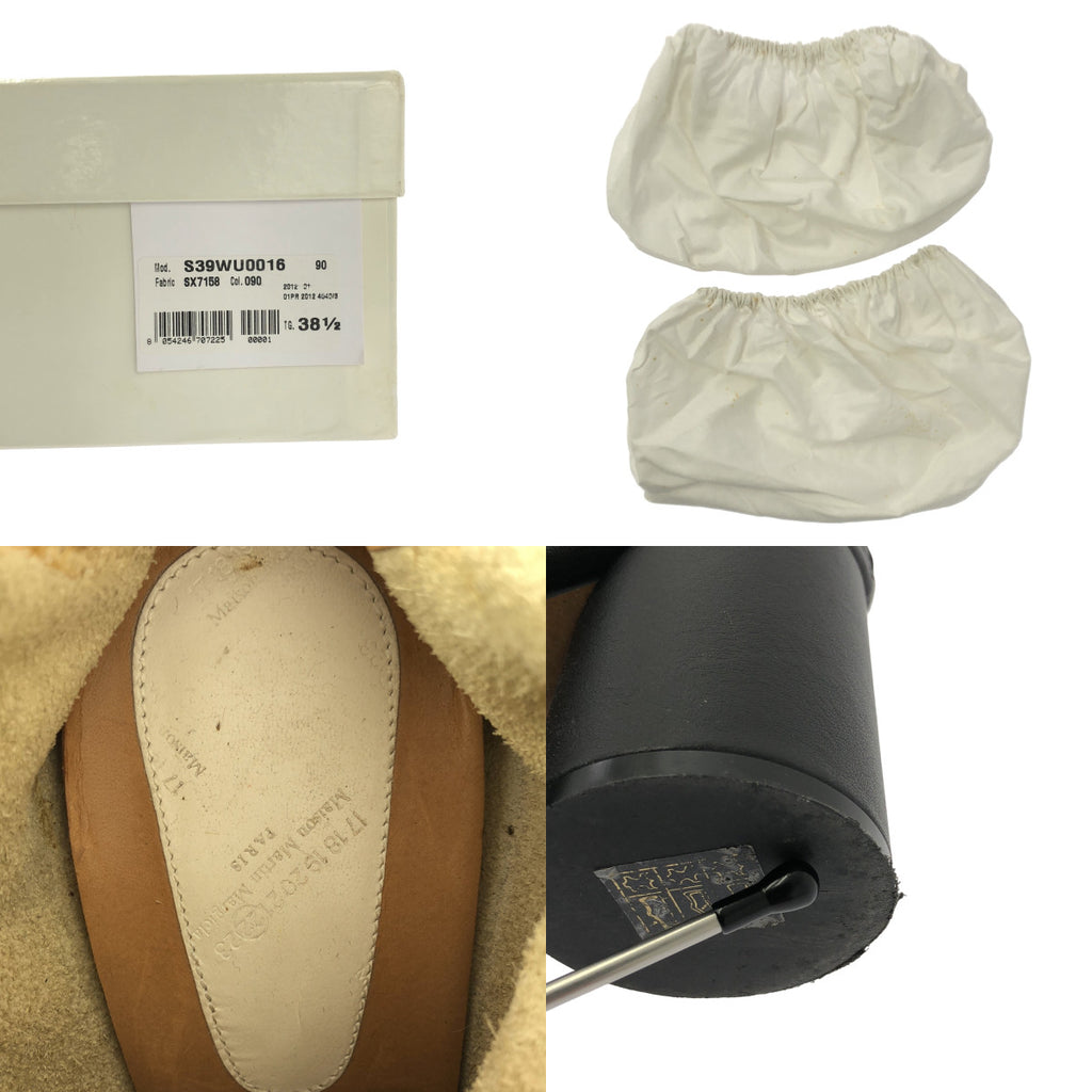 Maison Martin Margiela | 2012 春夏系列 | 拉鍊後跟短靴 | 皮革粗跟短靴 | 尺寸 38 1/2 |