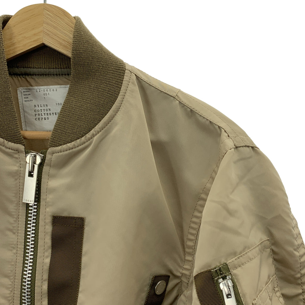 sacai | 尼龍斜紋布飛行員夾克 | 1 碼 | 女款