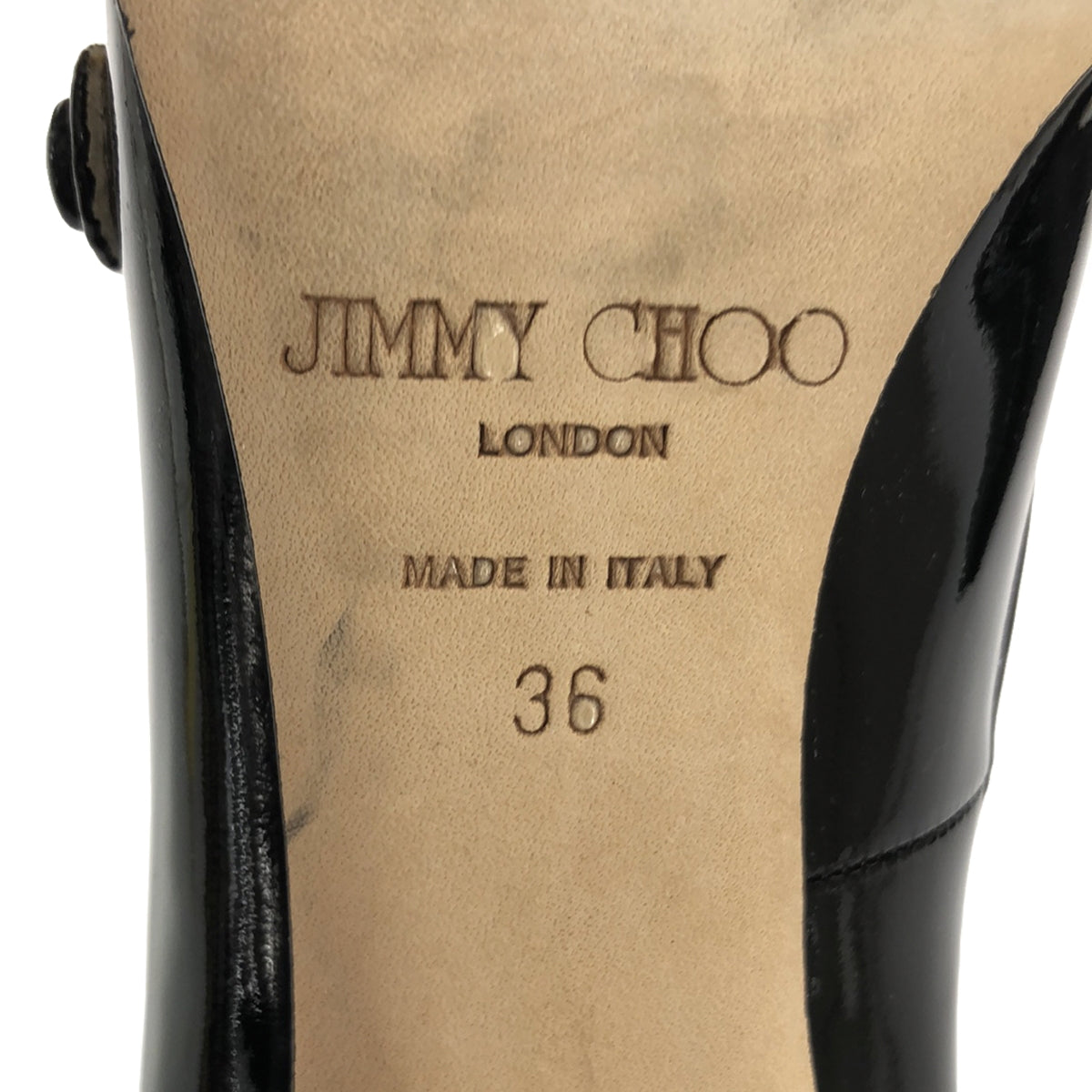 JIMMY CHOO / 지미추 | 특허 가죽 스트랩 펌프 | 36 | 블랙 | 여성