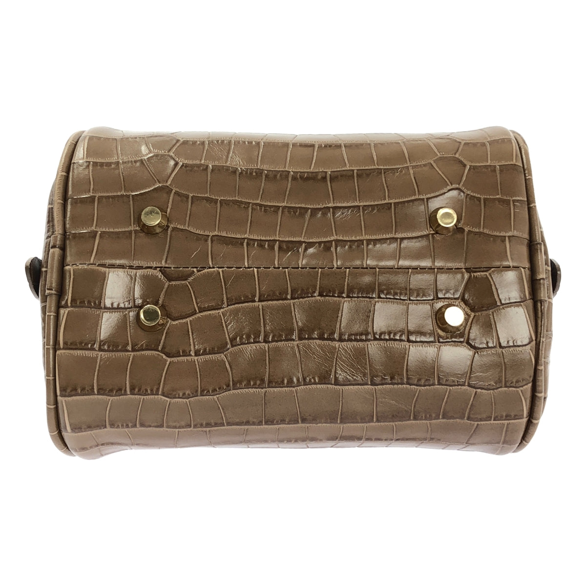[狀況極佳] CHRISTIAN VILLA | 兩用鱷魚壓紋迷你手提/肩背包 | 棕色 | 女款