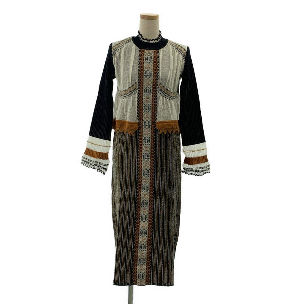Mame Kurogouchi / マメクロゴウチ | Layered Knitted Dress レイヤード ニット ドレス | 2 | レディース