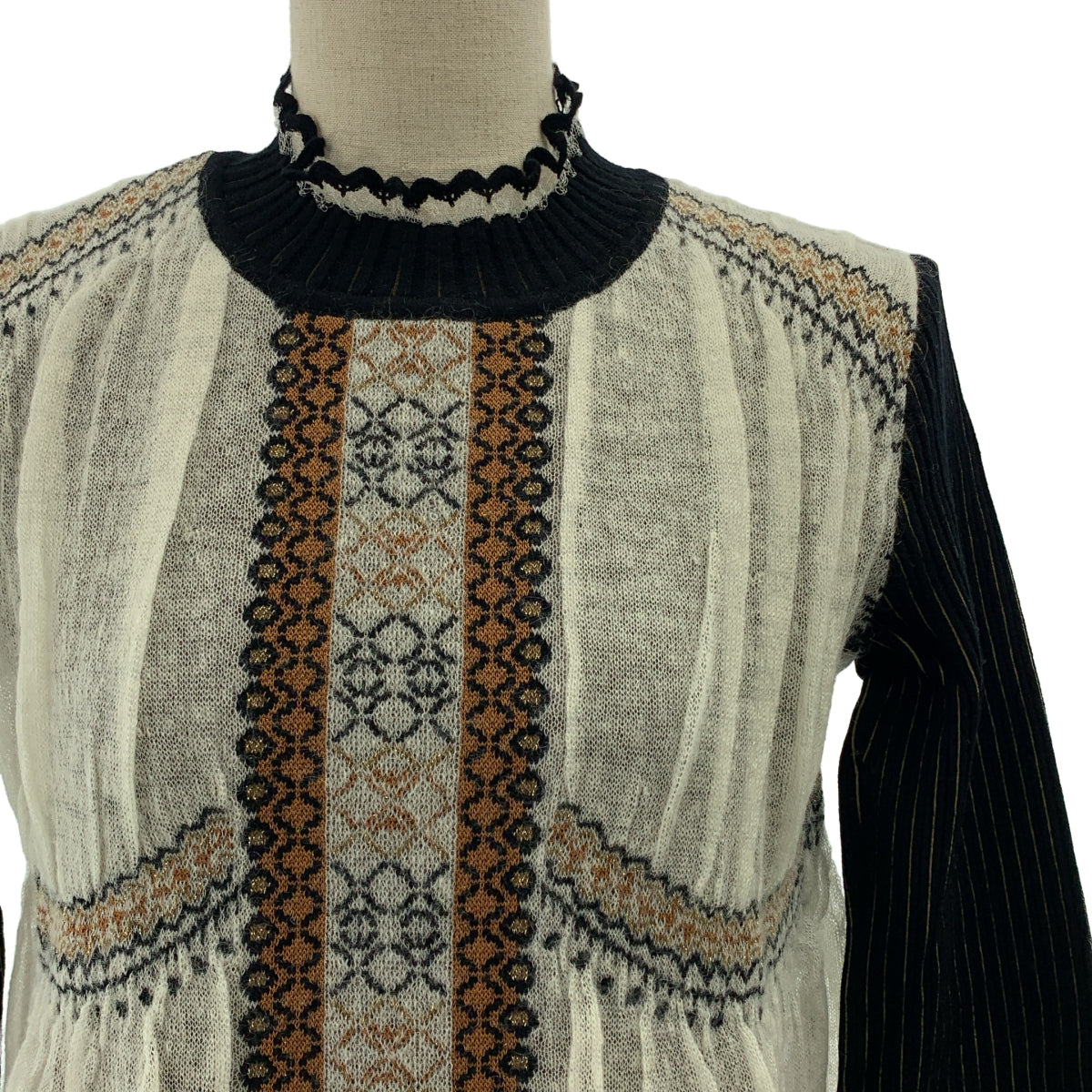 Mame Kurogouchi / マメクロゴウチ | Layered Knitted Dress レイヤード ニット ドレス | 2 | レディース