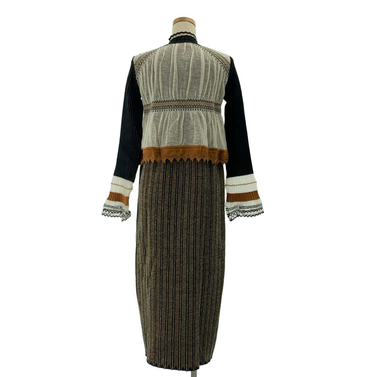 Mame Kurogouchi / マメクロゴウチ | Layered Knitted Dress レイヤード ニット ドレス | 2 | レディース