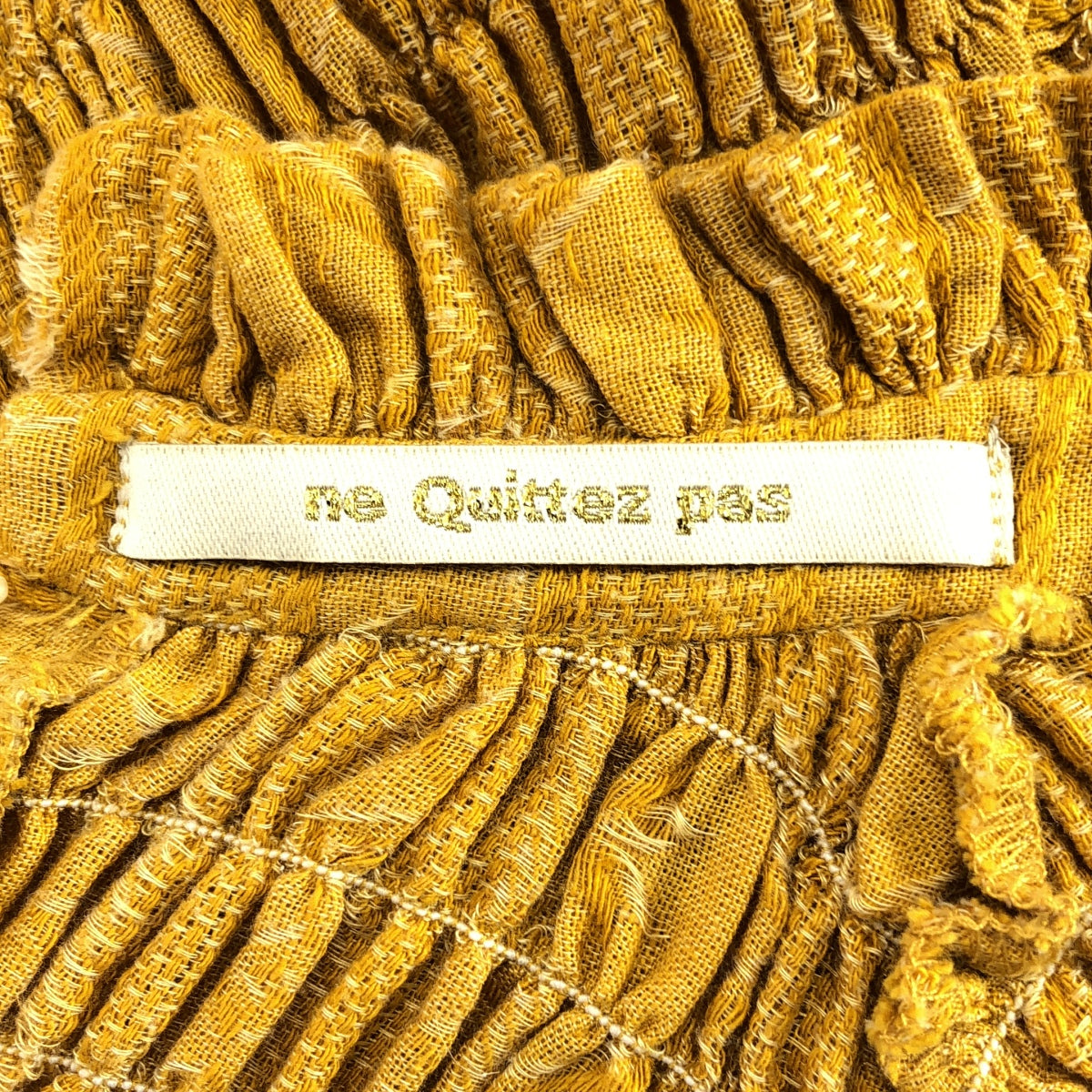 ne Quittez pas / ヌキテパ | ジャカード クレープ ロングスリーブ プルオーバー | F | マスタード | レディース
