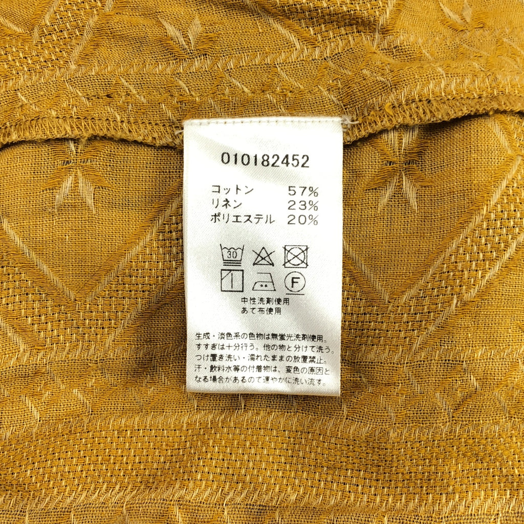 ne Quittez pas / ヌキテパ | ジャカード クレープ ロングスリーブ プルオーバー | F | マスタード | レディース