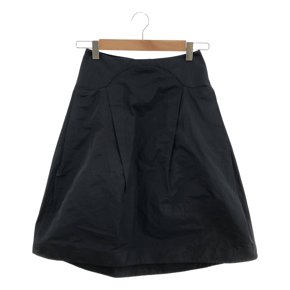 JIL SANDER NAVY / ジルサンダーネイビー | ポリエステル タック スカート | 32 | ネイビー | レディース