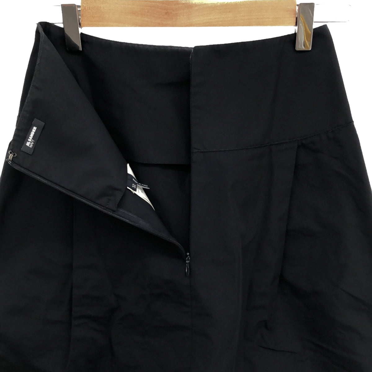 JIL SANDER NAVY / ジルサンダーネイビー | ポリエステル タック スカート | 32 | ネイビー | レディース