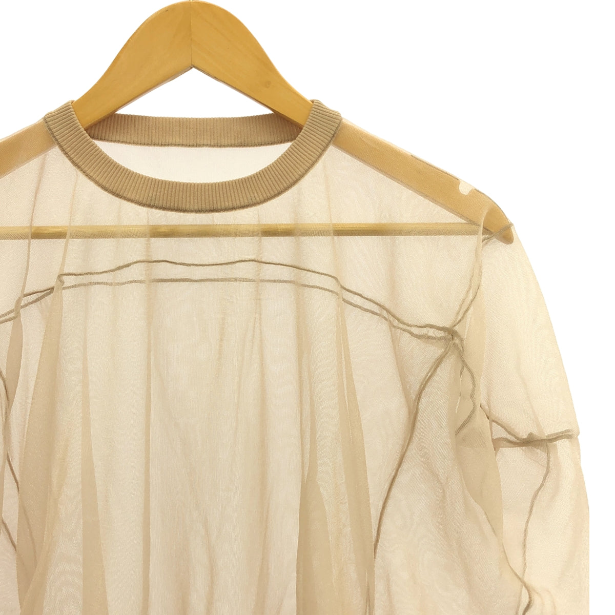 jonnlynx / John Links | Nylon blend sheer cut and sew | F | Beige | Women's