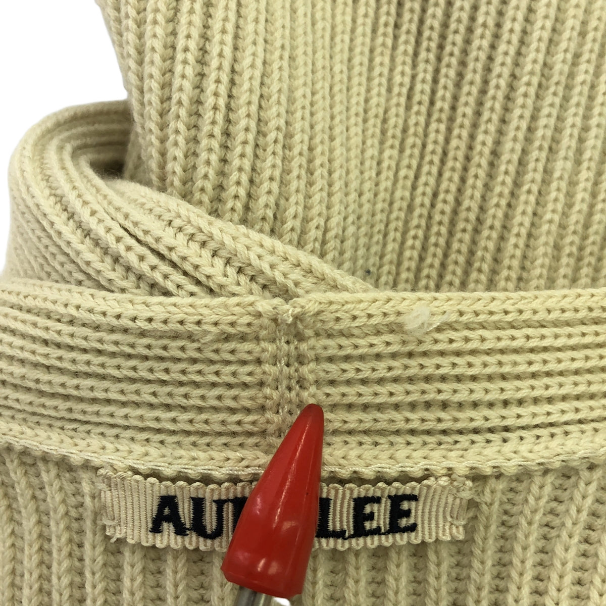 AURALEE | 長款羅紋針織開襟衫 | 0 | 象牙色 | 女款