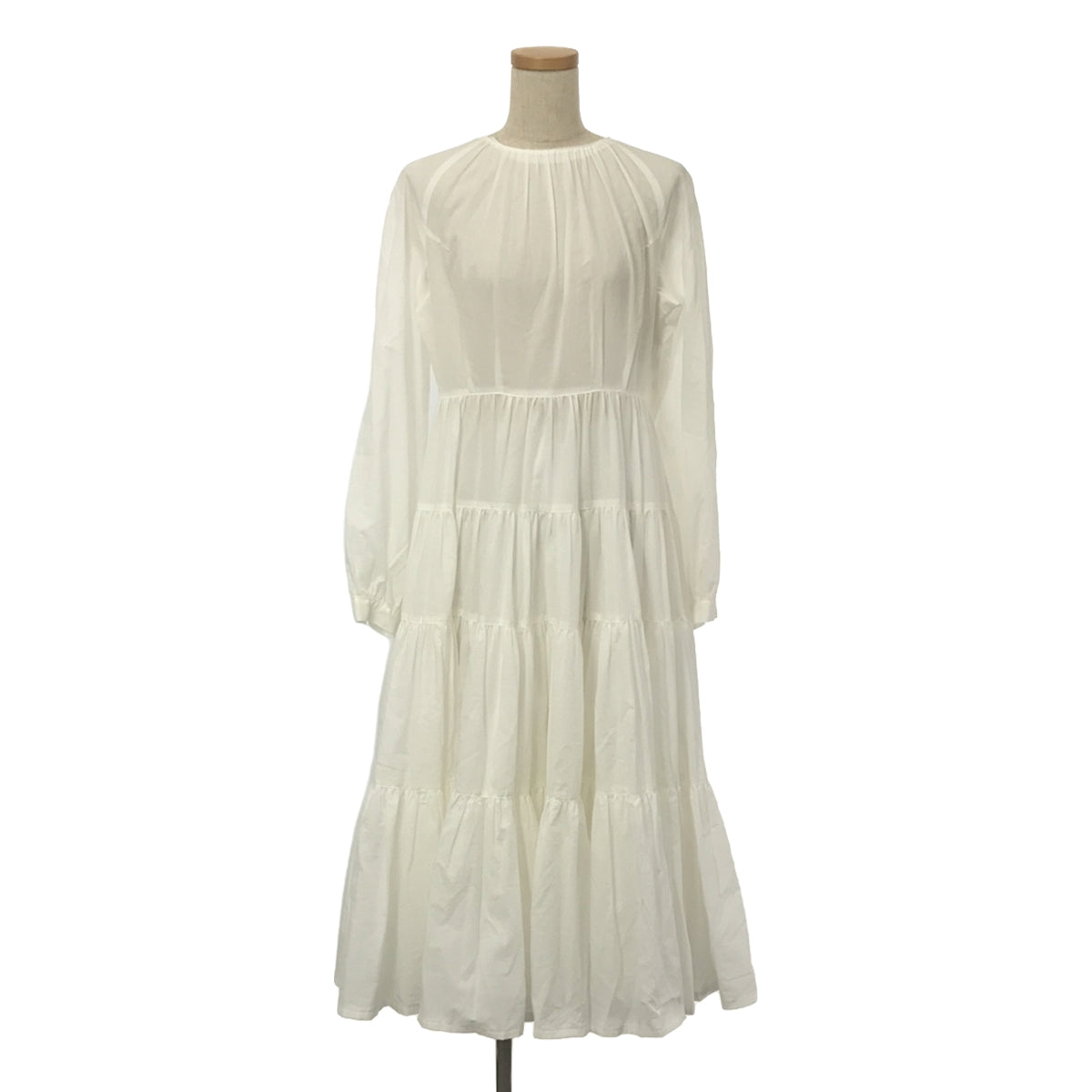 foufou / フーフー | 【THE DRESS #29】waltz raglan sleeves tiered dress | 0 | ホワイト | レディース