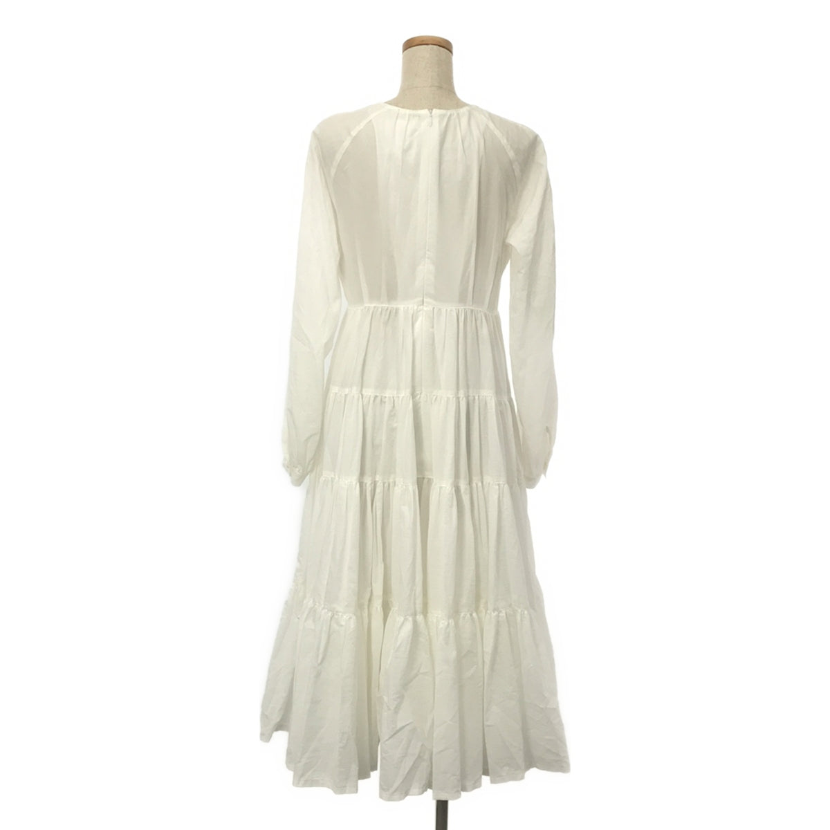 foufou / フーフー | 【THE DRESS #29】waltz raglan sleeves tiered dress | 0 | ホワイト | レディース