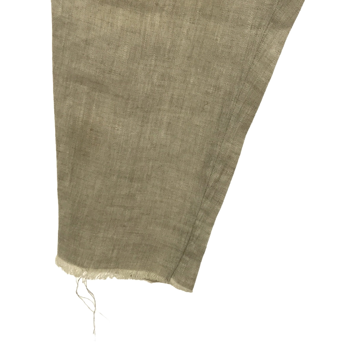 【新品】  OLUBIYI THOMAS / オルヴィトーマス | 2022SS | cinchback trousers ヴィンテージファブリック リネン シンチバック 2タック スラックス | 2 | オートミール | メンズ