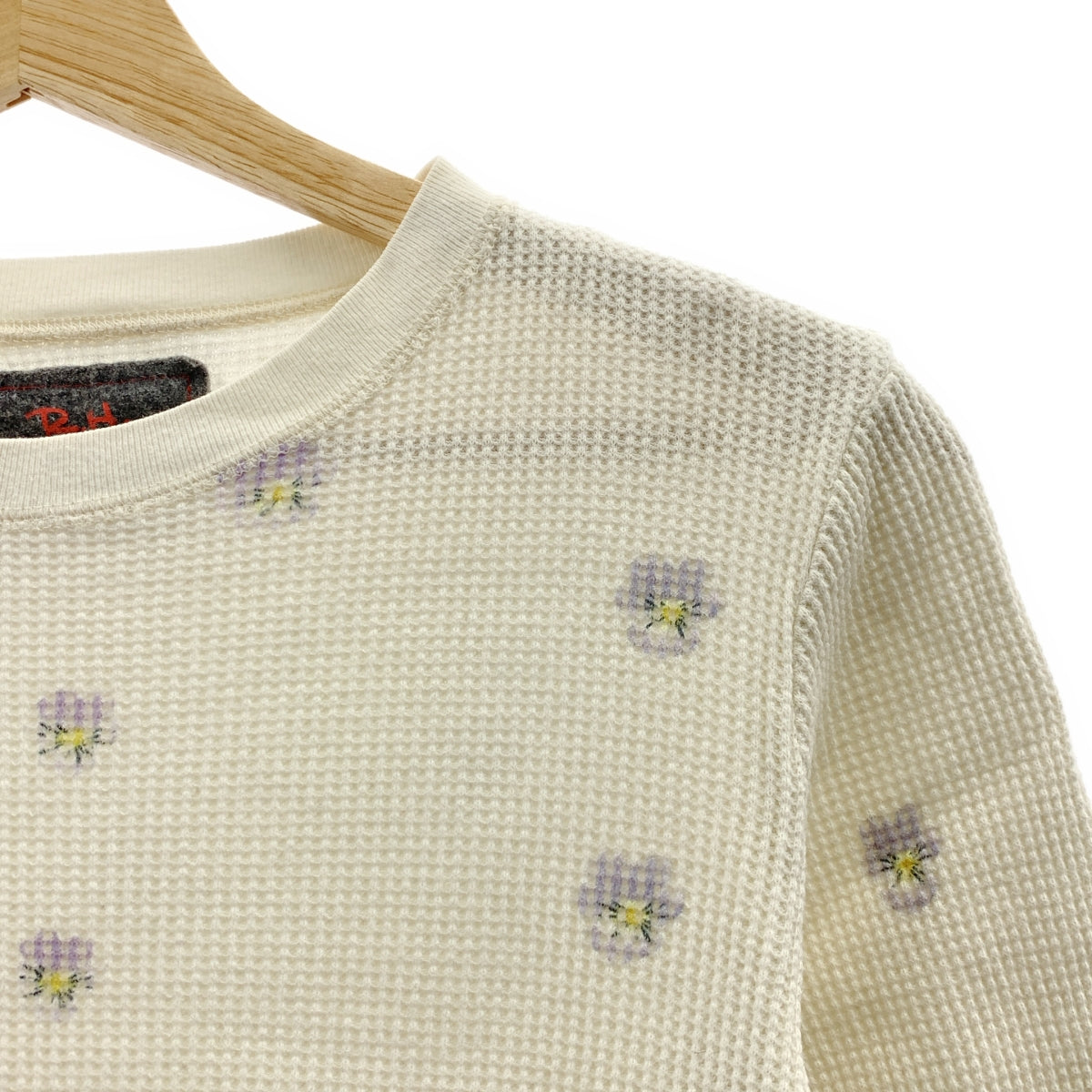 RHVINTAGE / 론허만 빈티지 | Sumire Waffle Pullover 스미레 와플 풀오버 롱 슬리브 컷소우 | XS |