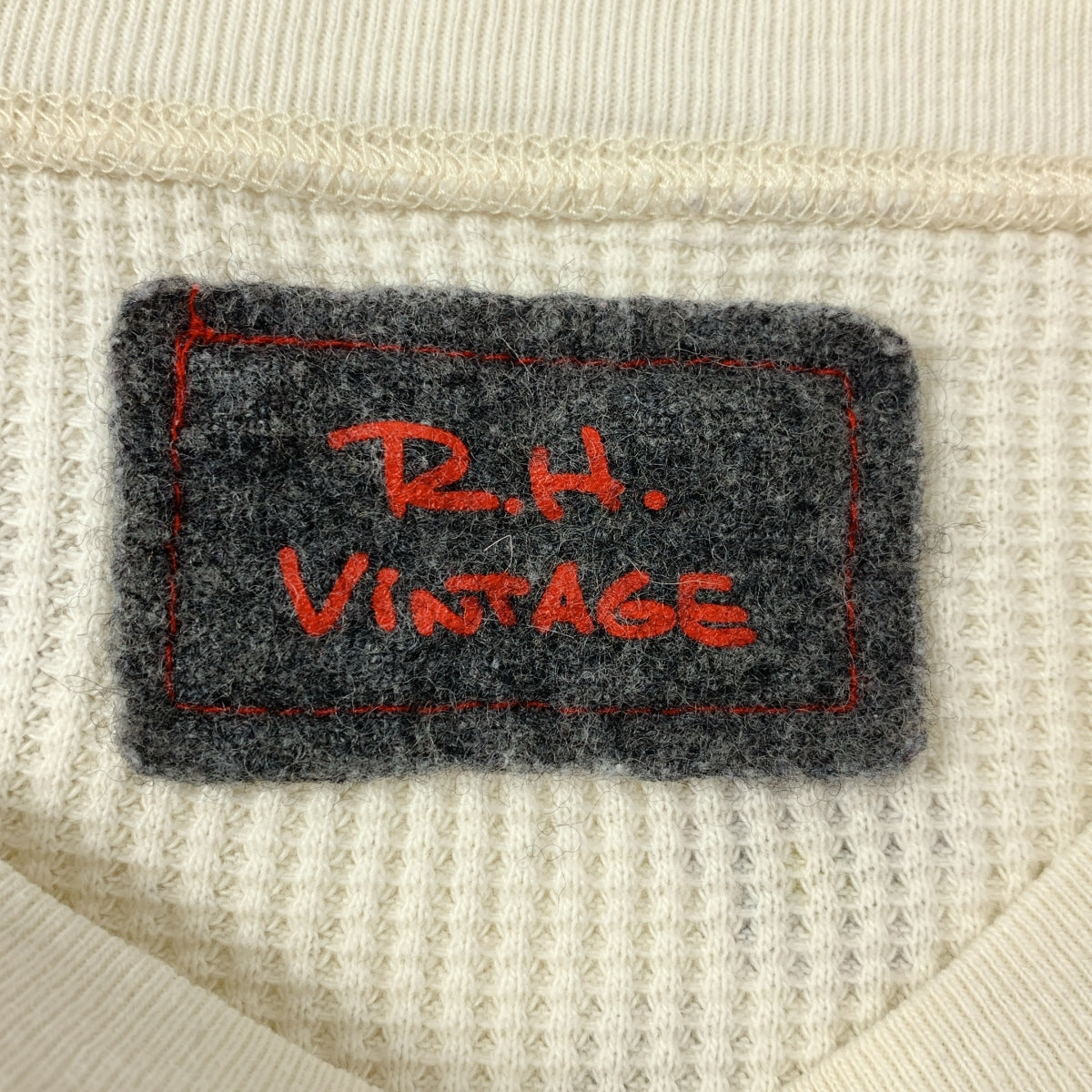 RHVINTAGE / 론허만 빈티지 | Sumire Waffle Pullover 스미레 와플 풀오버 롱 슬리브 컷소우 | XS |