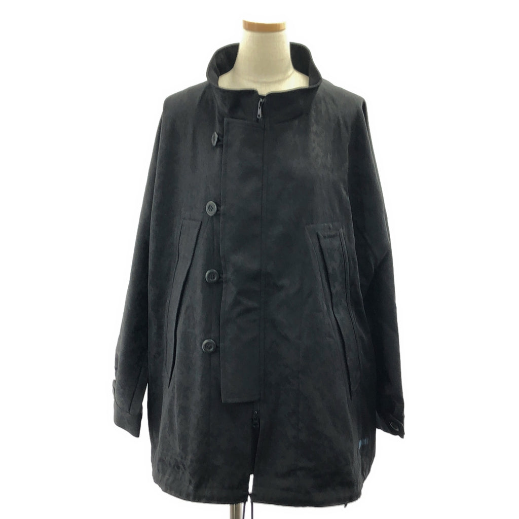 REGULATION Yohji Yamamoto | 2017 春夏 | 提花蕾絲多層立領大衣 | 3 碼 | 黑色 | 女款