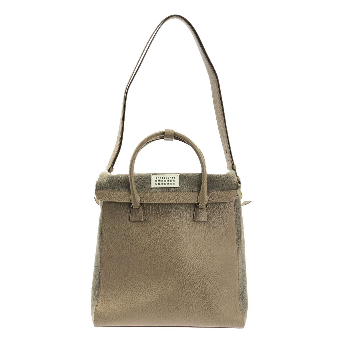 【美品】  Maison Margiela / メゾンマルジェラ | 2024SS | 5AC グレインレザー 3way ショルダーバッグ | ベージュ系 | レディース