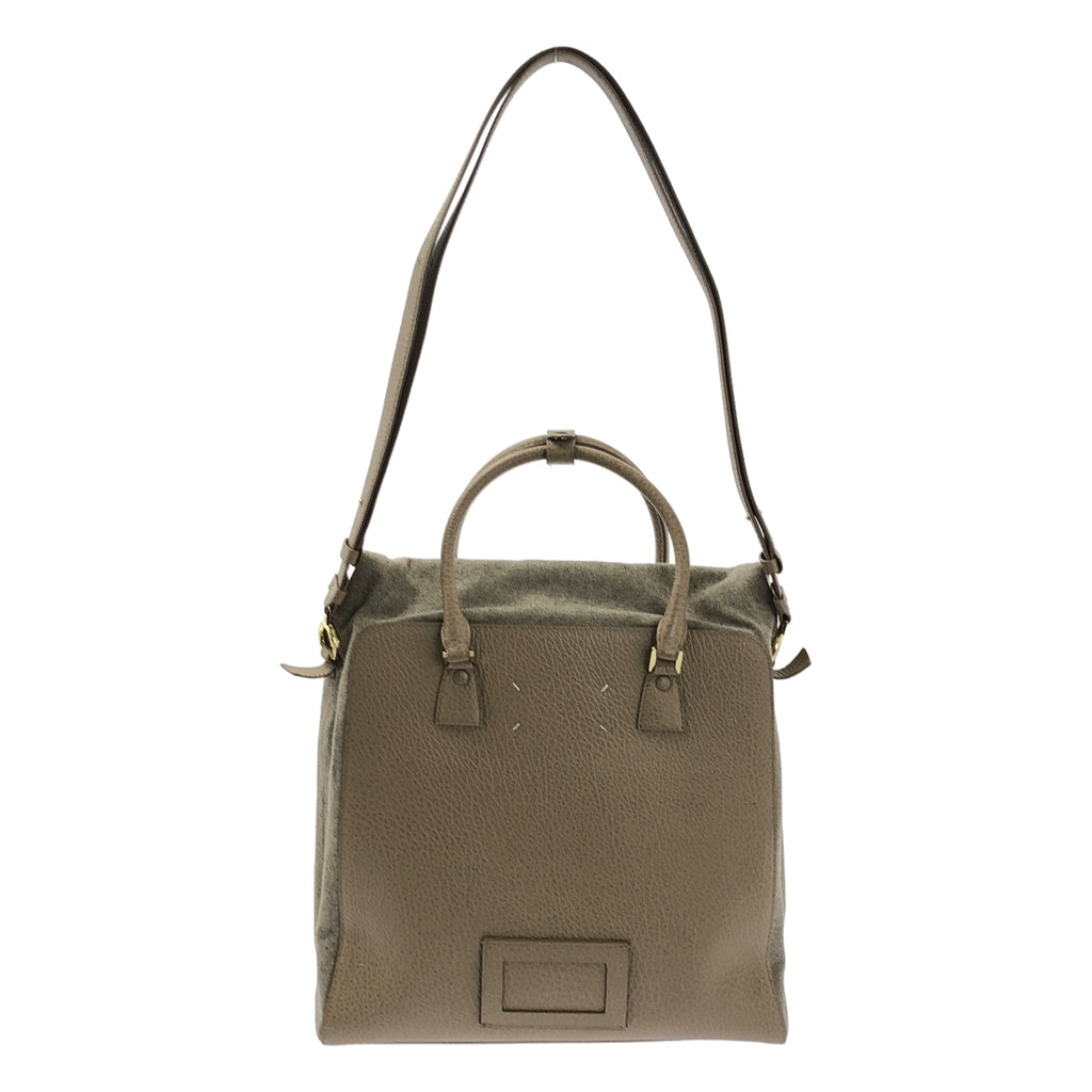 【美品】  Maison Margiela / メゾンマルジェラ | 2024SS | 5AC グレインレザー 3way ショルダーバッグ | ベージュ系 | レディース