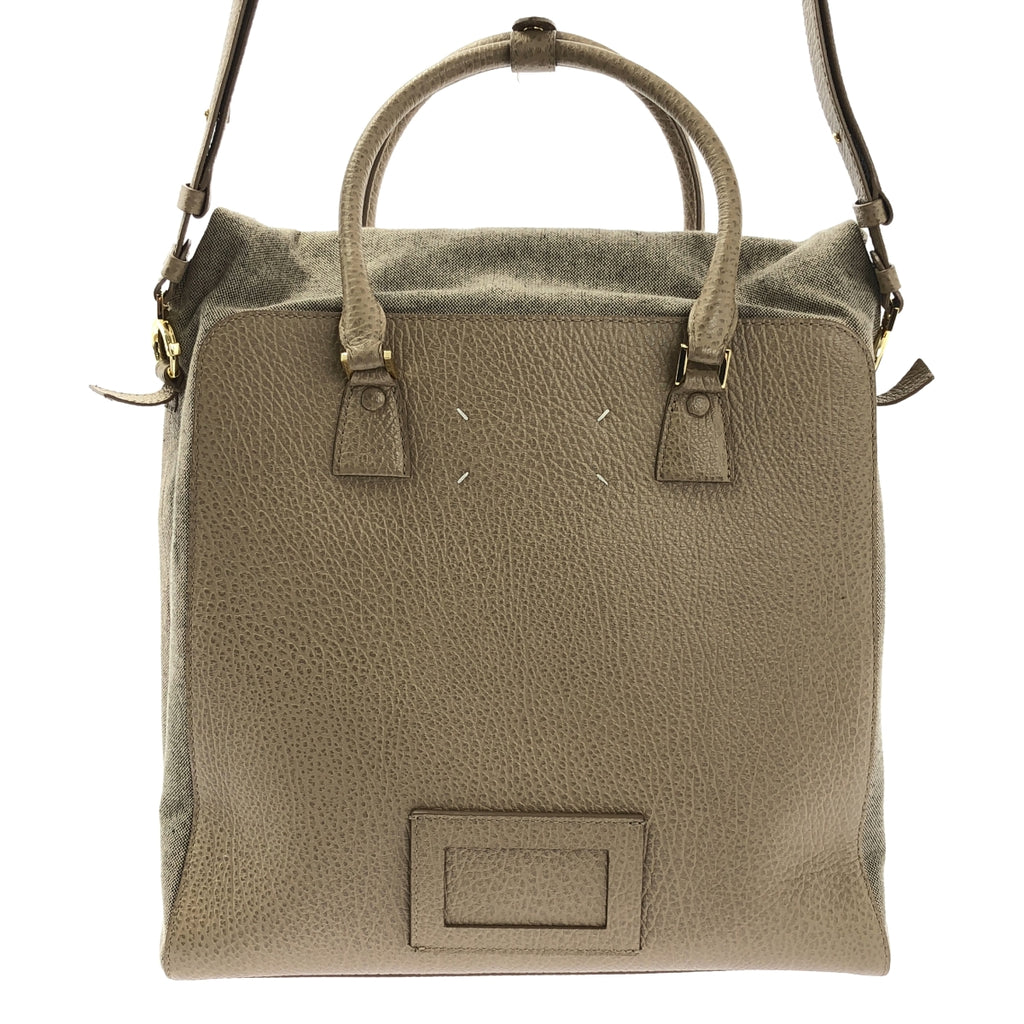 【美品】  Maison Margiela / メゾンマルジェラ | 2024SS | 5AC グレインレザー 3way ショルダーバッグ | ベージュ系 | レディース