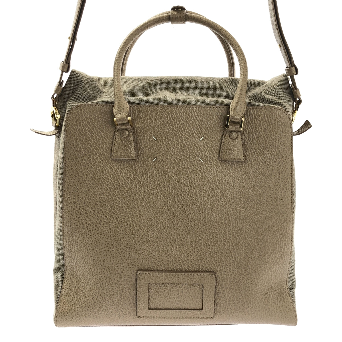 【美品】  Maison Margiela / メゾンマルジェラ | 2024SS | 5AC グレインレザー 3way ショルダーバッグ | ベージュ系 | レディース