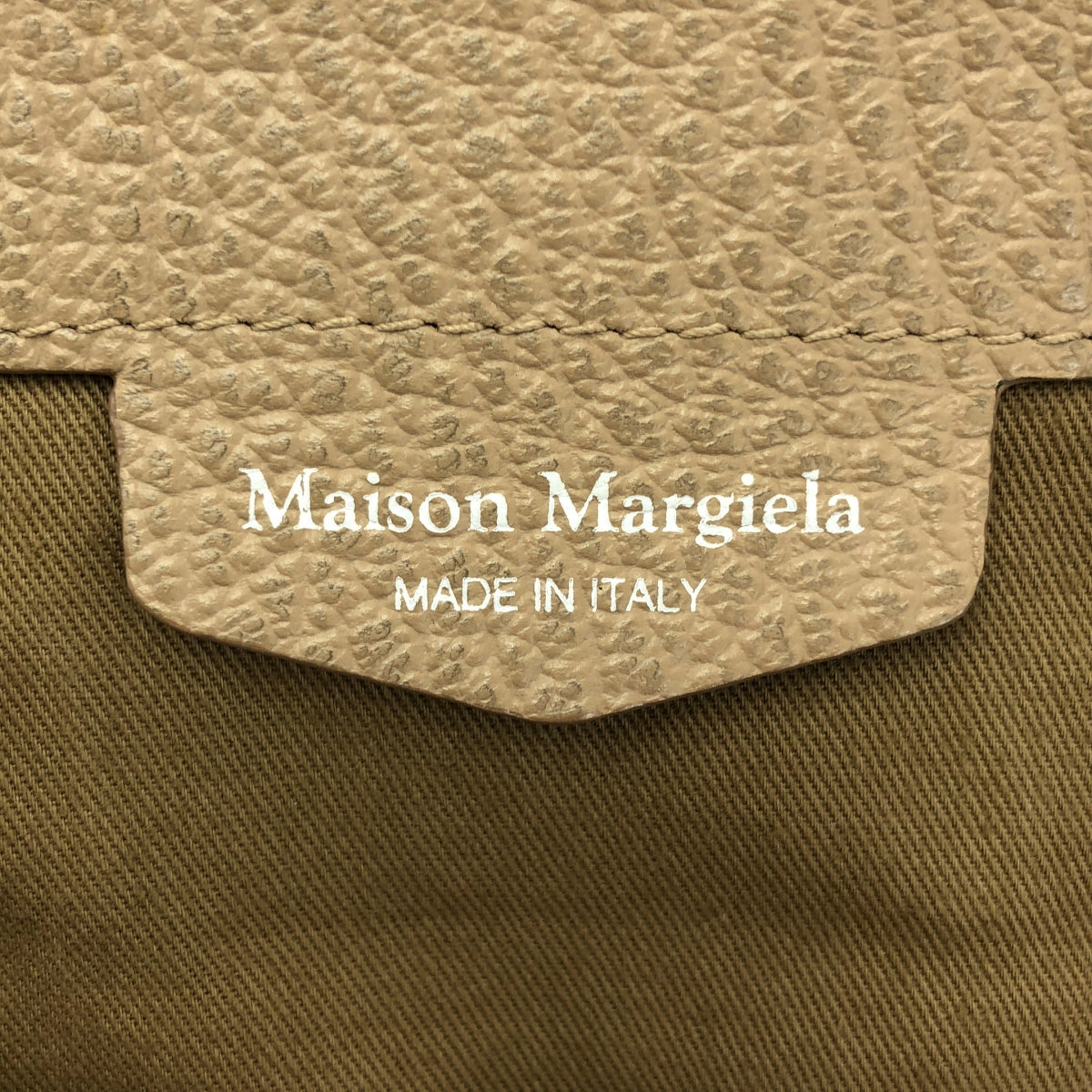 【美品】  Maison Margiela / メゾンマルジェラ | 2024SS | 5AC グレインレザー 3way ショルダーバッグ | ベージュ系 | レディース