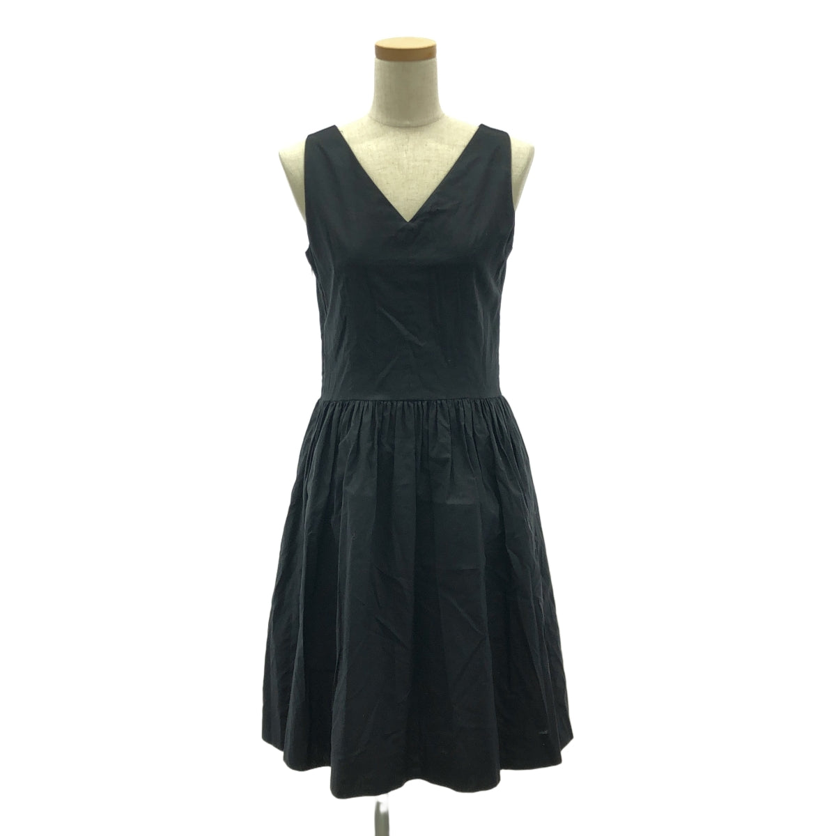 梳妝台 |無袖棉質洋裝 |尺寸 36 |黑色 |女性的