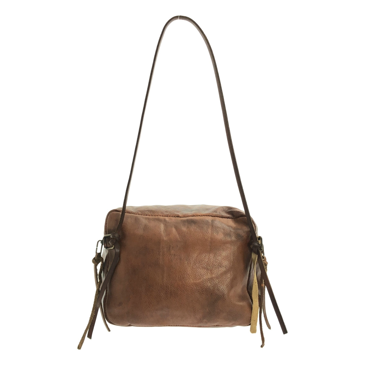 【成色極佳】ISABELLA STEFANELLI 相機包 真皮方形單肩包 | 棕色 | 男士