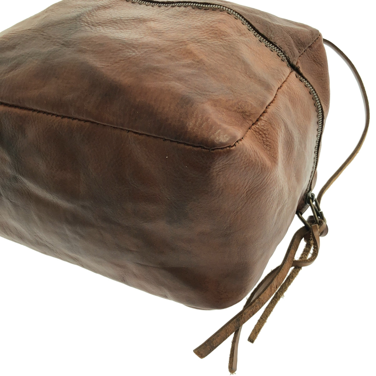 【成色極佳】ISABELLA STEFANELLI 相機包 真皮方形單肩包 | 棕色 | 男士