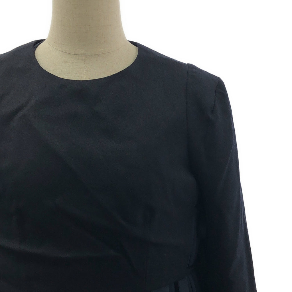noir kei ninomiya / ノワールケイニノミヤ | 2018AW | ウールトップス ドッキング  プリーツ プルオーバー ワンピース | M | レディース