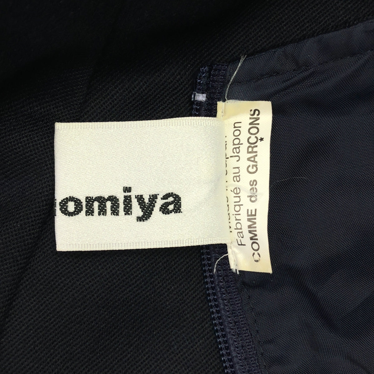 [狀況極佳] noir kei ninomiya | 2018 秋冬 | 羊毛上衣對接褶皺套頭洋裝 | M碼 | 海軍藍 | 女款