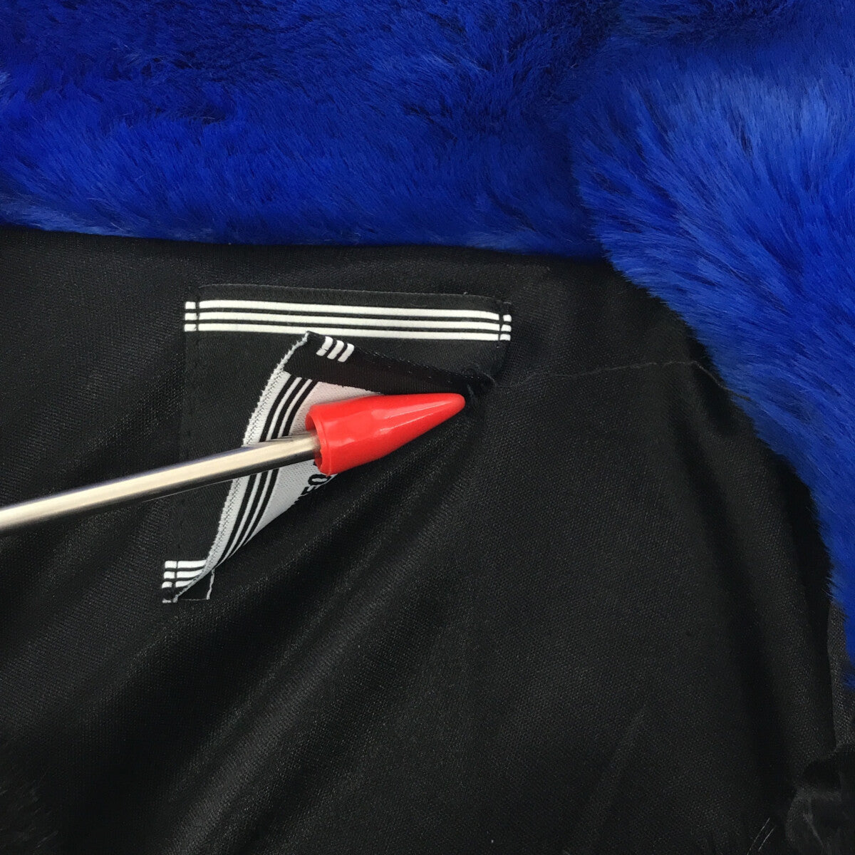 PAMEO POSE / パメオポーズ | 丸襟 バイカラーコート | F | ブラック/ブルー | レディース