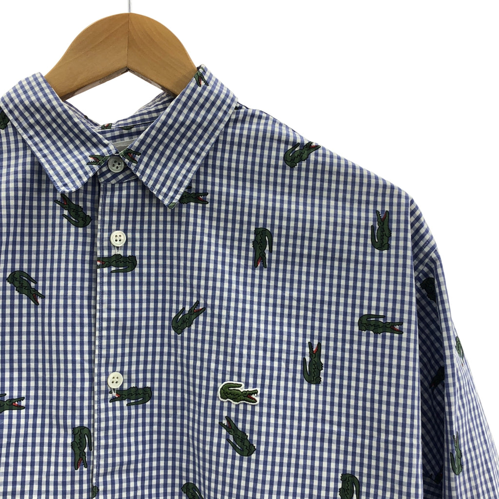 COMME des GARÇONS 襯衫 | 2023 秋冬系列 | x LACOSTE / Lacoste 格紋印花襯衫 | M 碼 | 男款