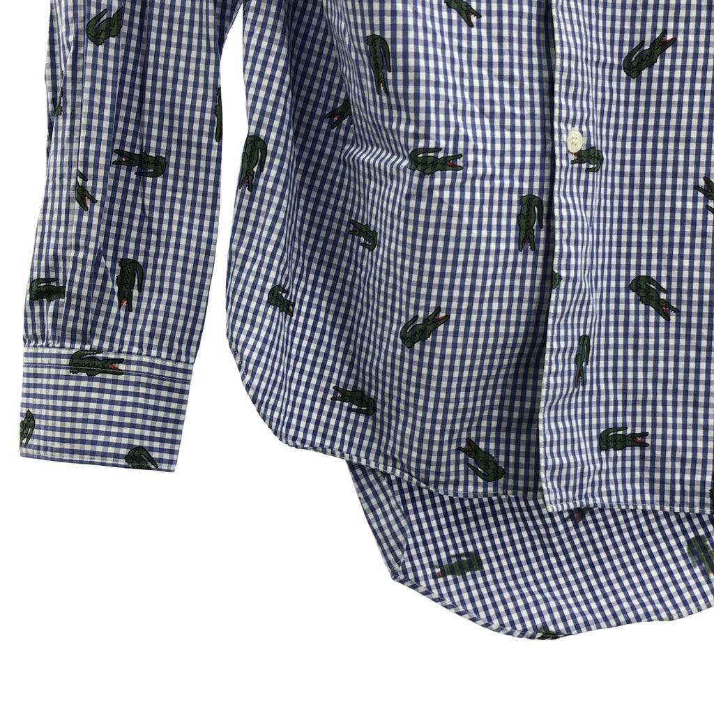 COMME des GARÇONS 襯衫 | 2023 秋冬系列 | x LACOSTE / Lacoste 格紋印花襯衫 | M 碼 | 男款