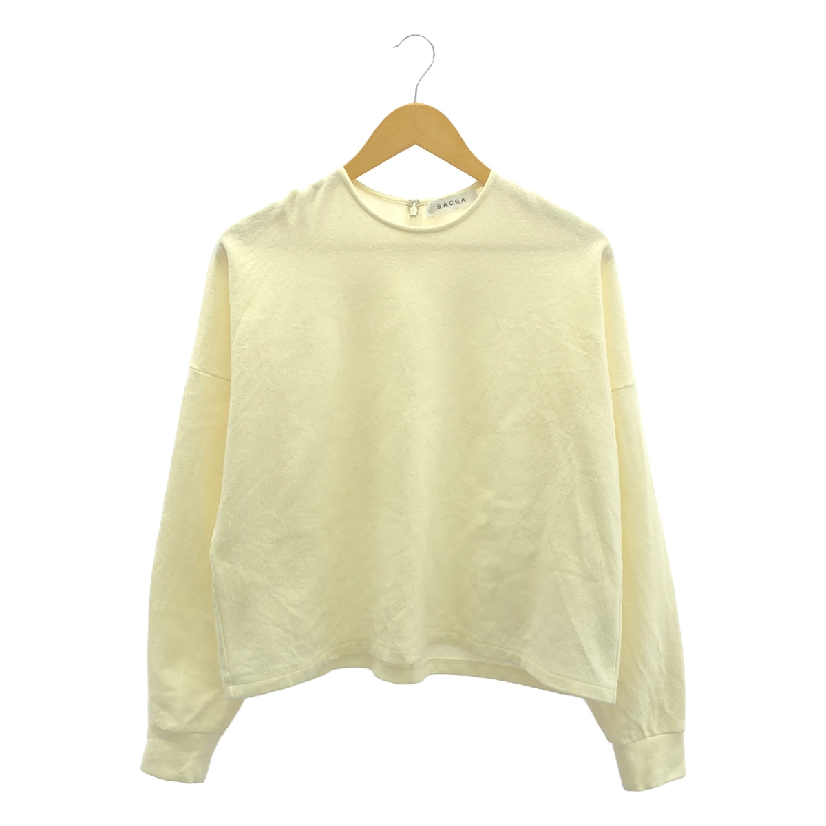 SACRA | Fine Mild Wool Top Pullover | 38 | Off-White | Women's