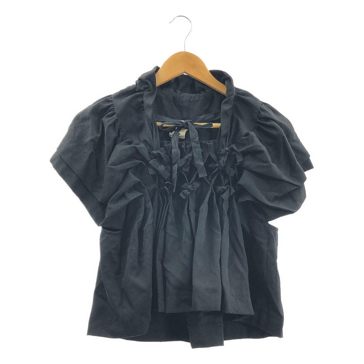 tao COMME des GARCONS / 타오콤 데 갤슨 | 2009AW | 울 게더 리본 블라우스 | S |