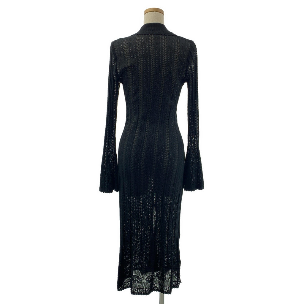 Mame Kurogouchi / マメクロゴウチ | 2025SS | Lace Stripe Knitted Dress レース ニット ドレス ワンピース | 1 | レディース