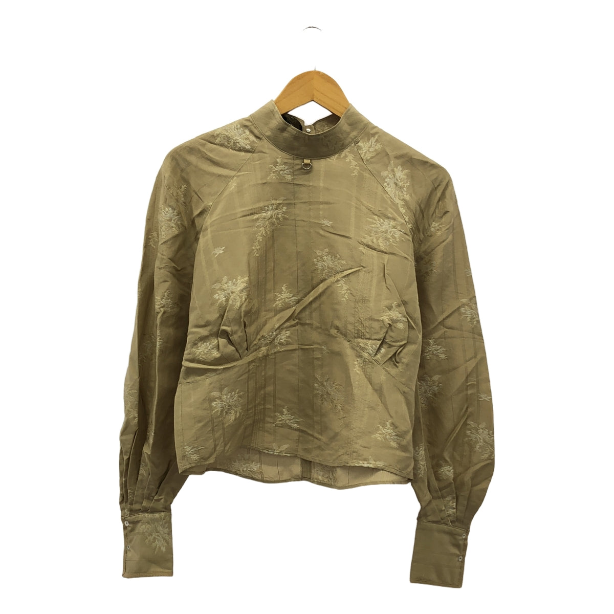 【신품】 PHOTOCOPIEU / 포토 코퓨 | MARINE 플라워 병목 셔츠 블라우스 | 36 | 베이지 | 여성