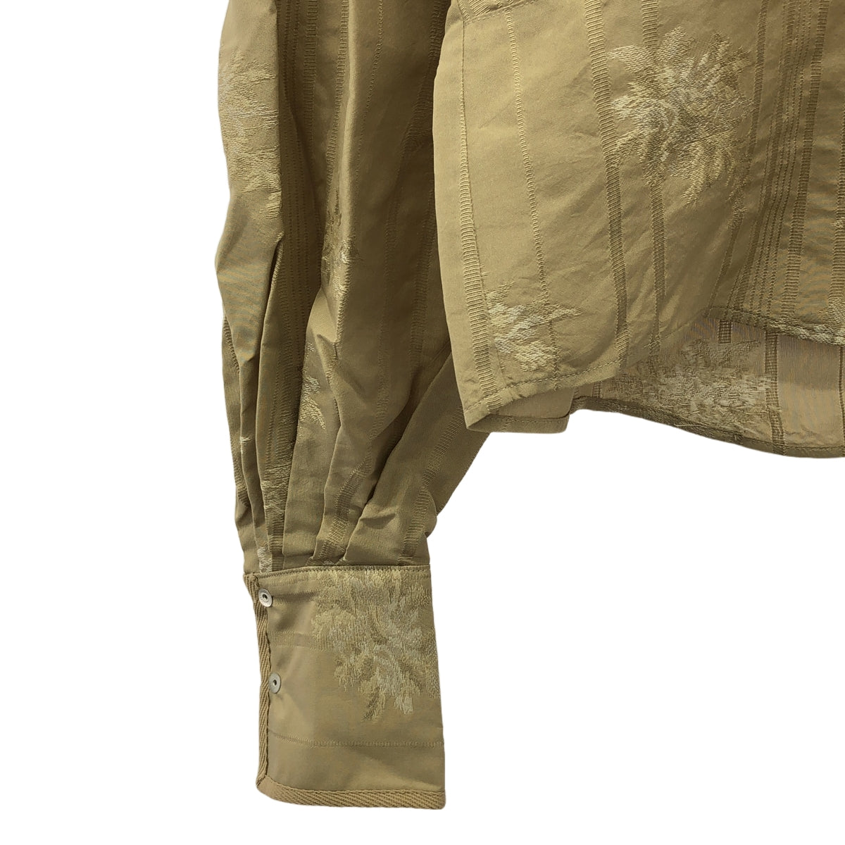 【신품】 PHOTOCOPIEU / 포토 코퓨 | MARINE 플라워 병목 셔츠 블라우스 | 36 | 베이지 | 여성