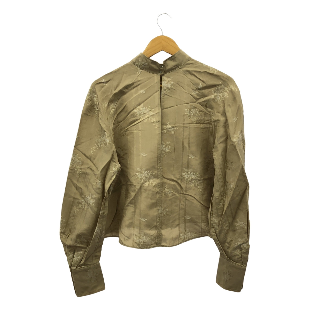 【新品】  PHOTOCOPIEU / フォトコピュー | MARINE フラワー ボトルネック シャツ ブラウス | 36 | ベージュ | レディース