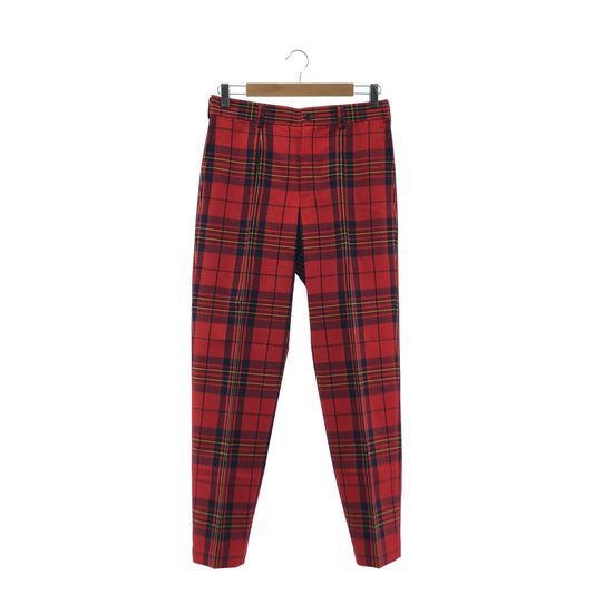 COMME des GARCONS | 經編布料2012秋冬 |格子呢格紋褶襉長褲| SHOPBOP中號 |女性的