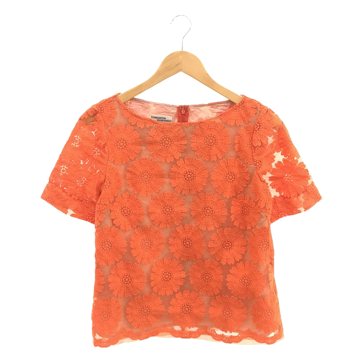 BAUM UND PFERDGARTEN | Chiffon embroidered pullover blouse | 34 | Orange | Women's