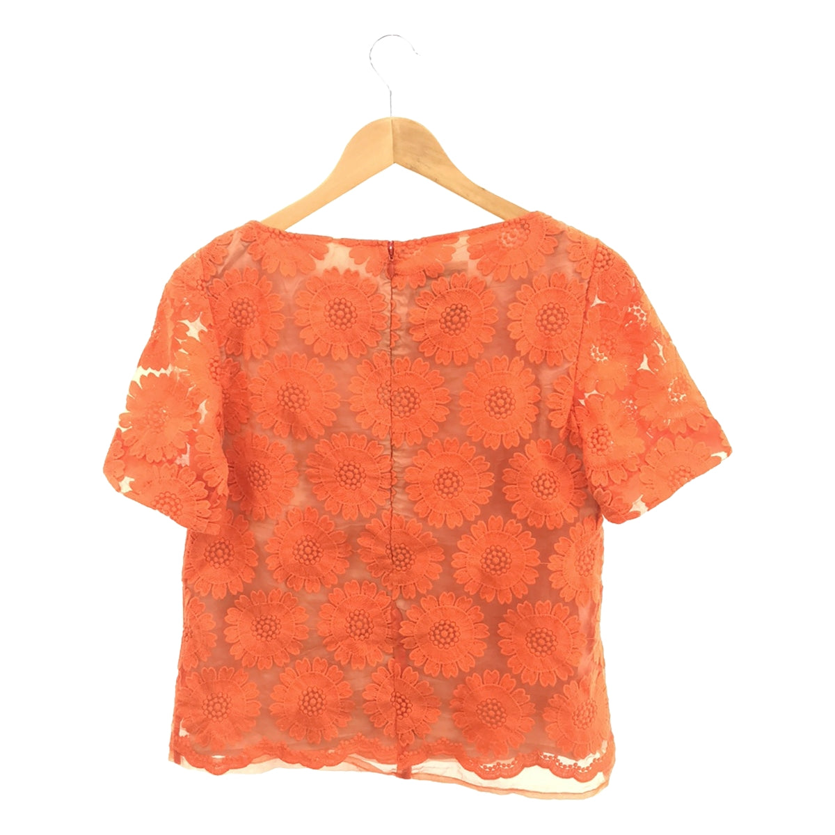 BAUM UND PFERDGARTEN | Chiffon embroidered pullover blouse | 34 | Orange | Women's