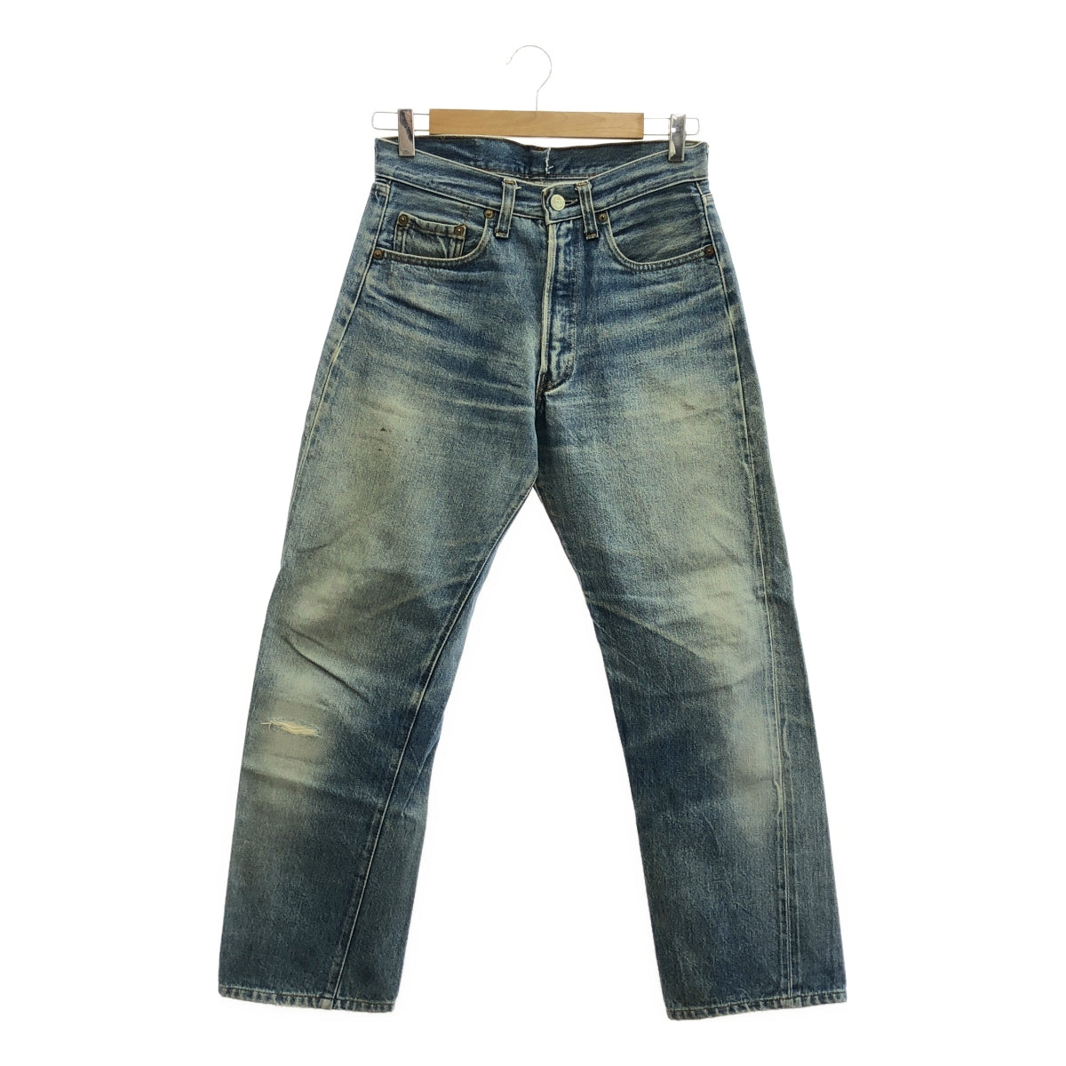 Levi's / 리바이스 | 80s 빈티지 501 66 후기 버튼 뒷면 6 세르비치 데님 바지 | W30 L36 | 인디고 | 남성