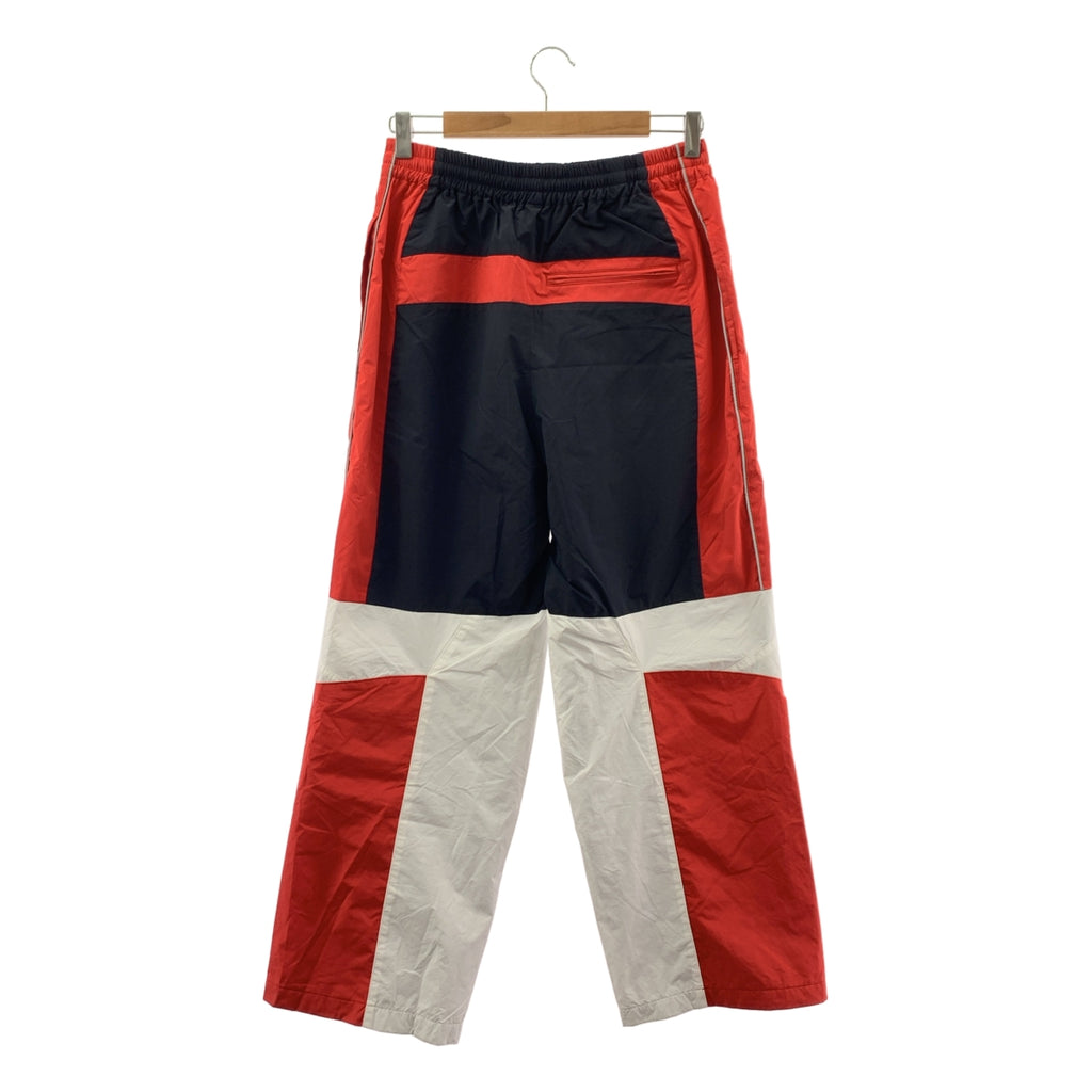 雙排扣運動褲 | 2024春夏 | 雙排扣刺繡貼片運動褲 | 刺繡抽繩休閒褲 | S碼 | 男士