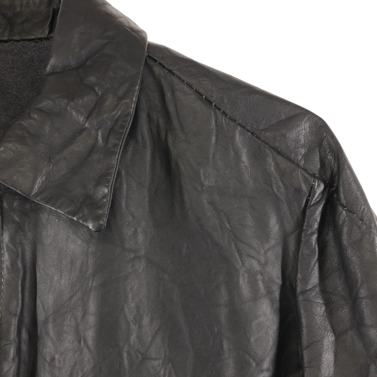 LAYER-o / レイヤーゼロ | レザー シングル ライダースジャケット | 44 | メンズ