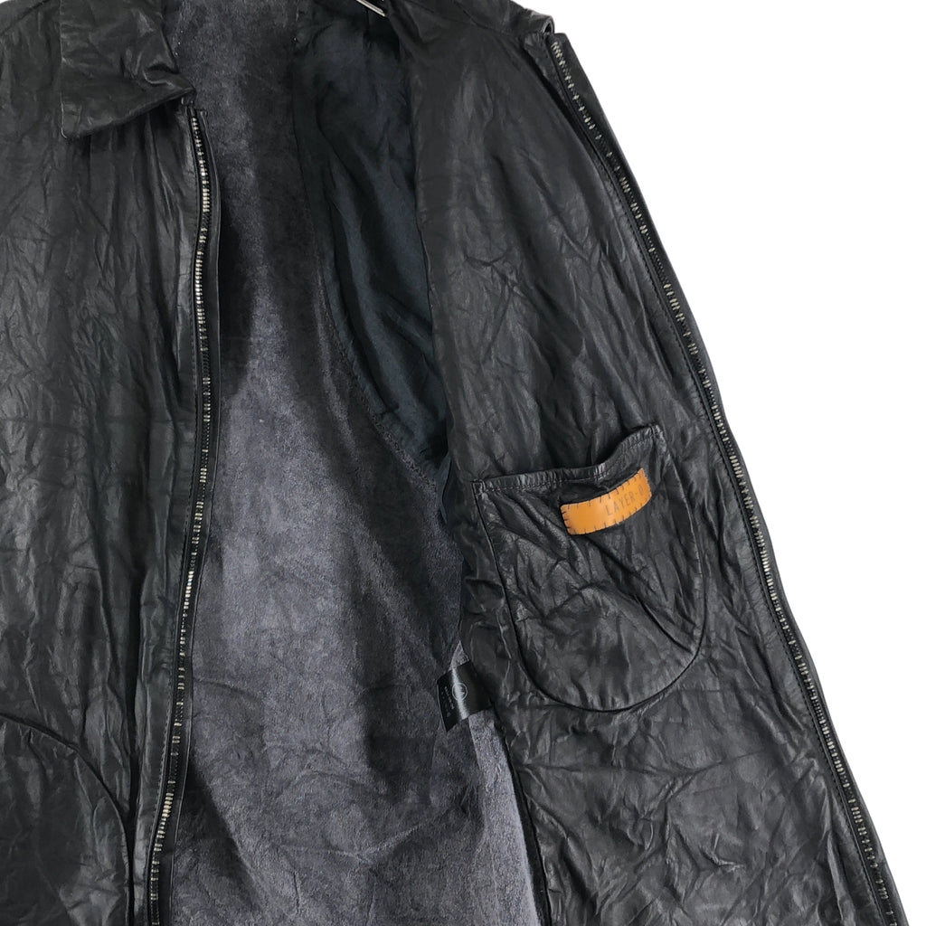 LAYER-o / レイヤーゼロ | レザー シングル ライダースジャケット | 44 | メンズ