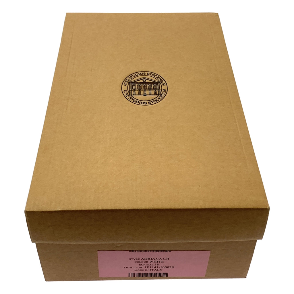 Acne Studios / 여드름 스튜디오 | 페이스 플레이트 균열 가죽 운동화 | 38 |