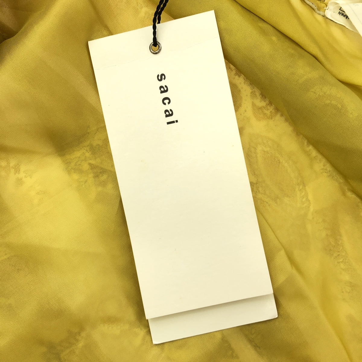 sacai / Sacai |棉絲分層連身裙 | 2 |灰色 x 黃色 |女性的