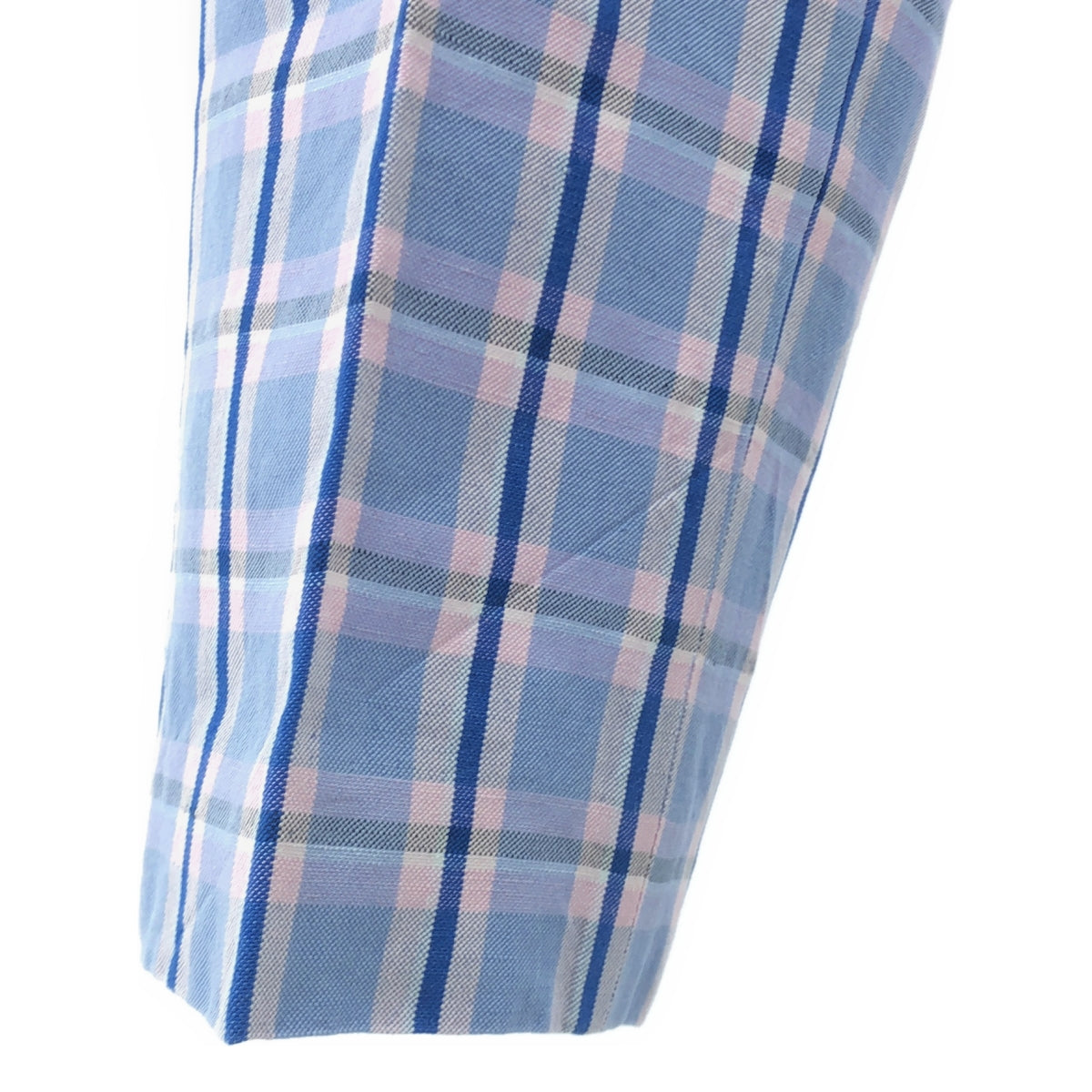 【美品】  Drawer / ドゥロワー | ナナコ織チェックベーシックパンツ | 36 | ブルー系 | レディース